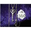 Image 3 : Sterling 18" Chain w/ Key Pendant