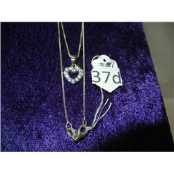 Sterling 18" Chain w/ CZ Heart Pendant