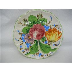 Italian Made, Hand Painted Flower Plate