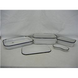 5-Pieces of Enameled Porcelain