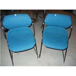 2 Green Padded Chairs