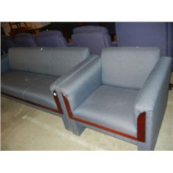 Blue Sofa and Arm Chair