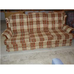 Brown Plaid Hid a bed Sofa