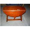 Image 2 : Small Wooden Drop Leaf Table