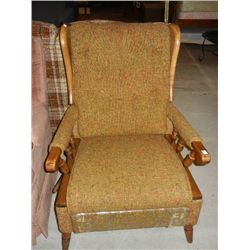 Green and Wood Armchair