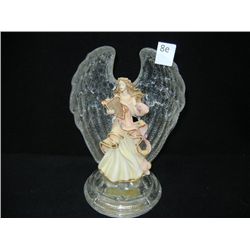 Bradford Exchange Heaven's Crystal Blessings, "Angel of Harmony" Figurine, Plate No. A6603