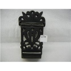 Black Cast Iron Match Holder