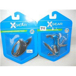 X-Gear 7-Function Mini LED Multi-Tool and 2-Function Carabiner Knife Tool