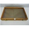 Image 1 : Small Oak Table Top Display Case: 18"x12"x2.5"