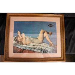 Vintage Pin Up Style Vida Ann Borg Poster Framed