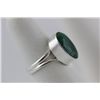 Image 2 : Size 6 3/4 Sterling and Natural Emerald Ring