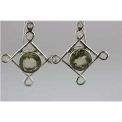 Sterling Silver Earrings with Citrine gemstones