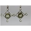 Image 1 : Sterling Silver Earrings with Citrine gemstones