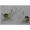 Image 2 : Sterling Silver Earrings with Citrine gemstones