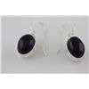 Image 1 : Sterling Silver Earrings with Purple Amethyst gems