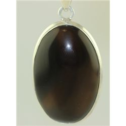 Large Dark Smoky Topaz set in Sterling Silver