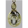 Image 1 : Hinged Pendant with Faceted Gemstones