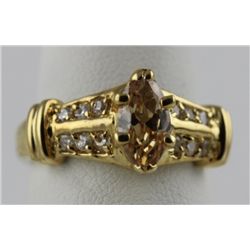 Gold Plated Wedding Band With Cz's