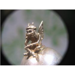 Solid STERLING Silver Box 925 Baby's First Tooth Fairy Bell by