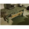 Image 1 : Green Wooden Work Bench with Vise