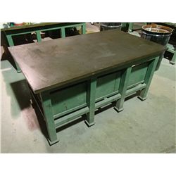 42" x 72" x 1-1/2" Precision Steel Top Work Table