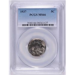1937 BUFFALO NICKEL, PCGS MS-66 VERY NICE!