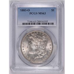 1883-O MORGAN SILVER DOLLAR, PCGS MS-63 WHITE!