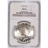 Image 1 : 1923 PEACE SILVER DOLLAR, NGC MS-64