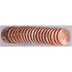 ( 20 ) ONE OUNCE .999 COPPER ROUND: 4 EACH OF FIVE DIFFERENT DESIGNS