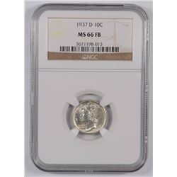 1937-D Mercury Dime NGC MS-66FB