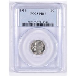 1951 Proof Roosevelt Dime PCGS PR-67