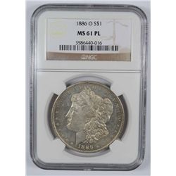 1886-O Morgan Dollar NGC MS-61PL