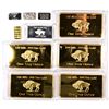 Image 2 : 5 GOLD PLATED BUFFALO BARS (100 Mills .999 Gold) Plus Mini .999 SILVER BARS