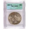 Image 1 : 1927-D PEACE SILVER DOLLAR, ICG AU-55  NICE!