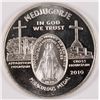 Image 1 : ONE OUNCE .999 SILVER ROUND FEATURING MEDJUGORIE 2010  VERY NICE!