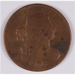 1806 HALF CENT VG