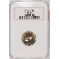 1943-D JEFFERSON (WAR) NICKEL NGC MS-67