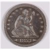 Image 1 : 1853 SEATED QUARTER VF