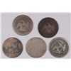 Image 2 : (5) 1854 SEATED QUARTERS