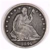 Image 1 : 1846 SEATED HALF DOLLAR FINE+
