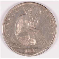 1876-S SEATED LIBERTY HALF AU