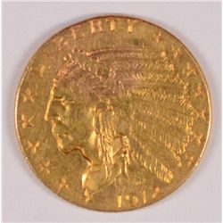 1912 $2.50 GOLD INDIAN AU-55