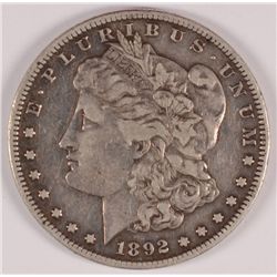 1892-S MORGAN DOLLAR VF+