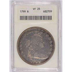 1799 BUST DOLLAR ANACS VF 25 VERY NICE, SUPER TYPE COIN!