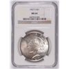 Image 1 : 1927-S PEACE SILVER DOLLAR, NGC MS-64 BEAUTIFUL KEY COIN!