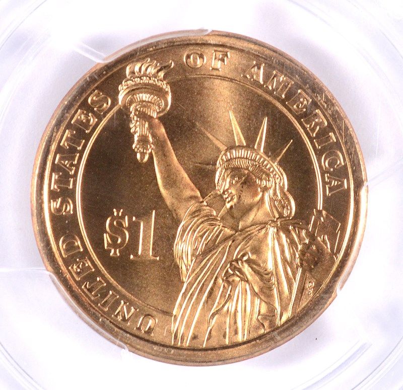 PCGS MS68 2008-D Martin Van Buren Presidential Dollar Satin Finish Position A $1