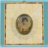 Image 1 : Three miniatures, colored-in engravings, Portraits, dim. resp. 15 x 13 cm., 11,5 x 10,5 cm. and 9…