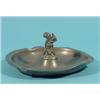 Image 1 : Pewter ashtray with squirrel in the middle, diam. 17 cm., h. 8 cm. …