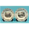 Image 1 : Two earthenware plates, Battles of Napoleon, diam. 22 cm. …