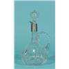 Image 1 : Crystal decanter with handle and silver throat, h. 28 cm. …